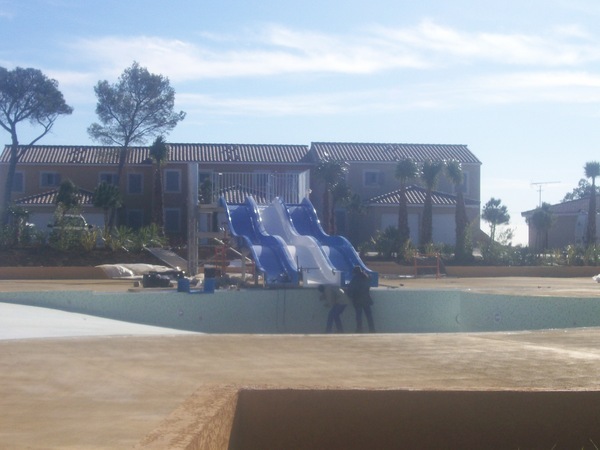 Pool and slides