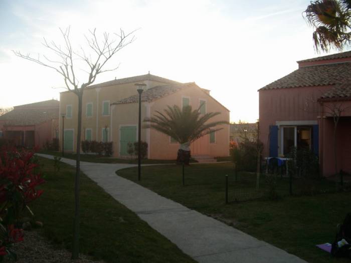View down the path (left looking from the property doors)